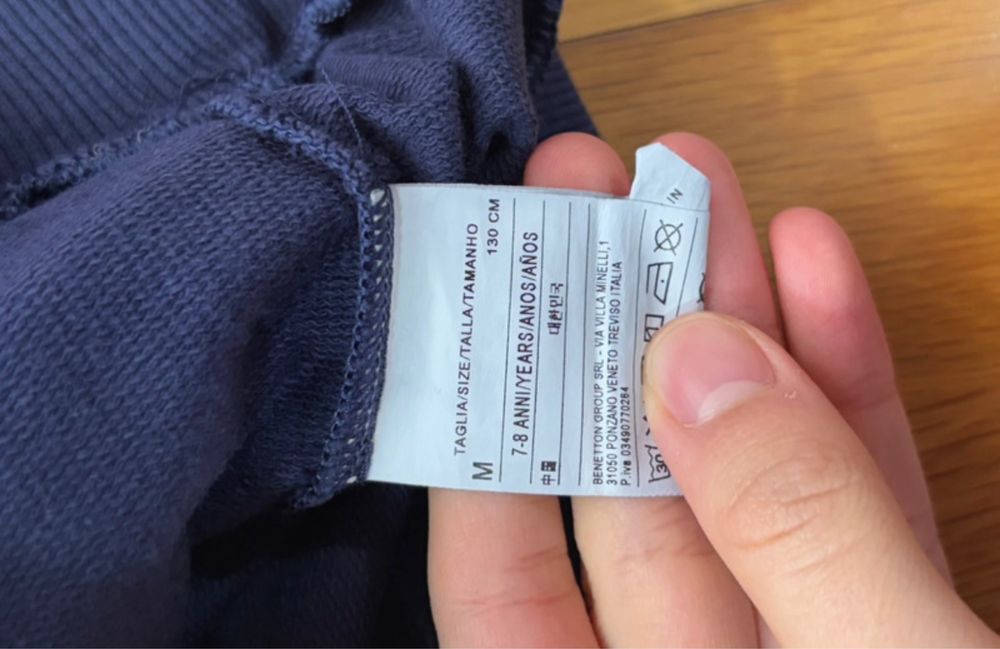 sweat benetton menino
