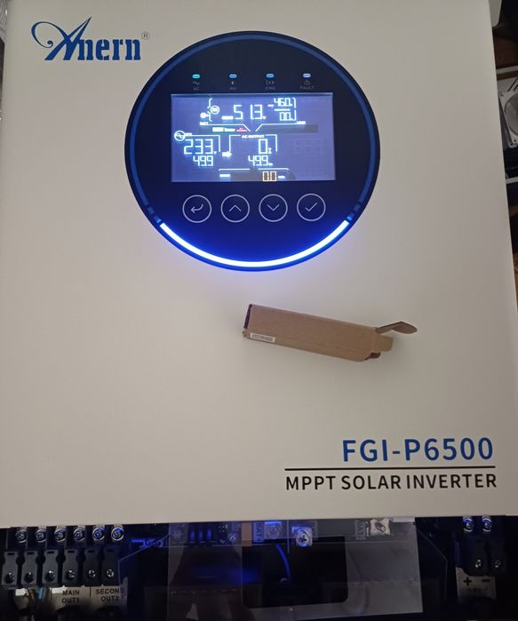 Гібридний сонячний інвертор Anern FGI-P6500 6,5 кВт 48 В з MPPT та Wi-Fi