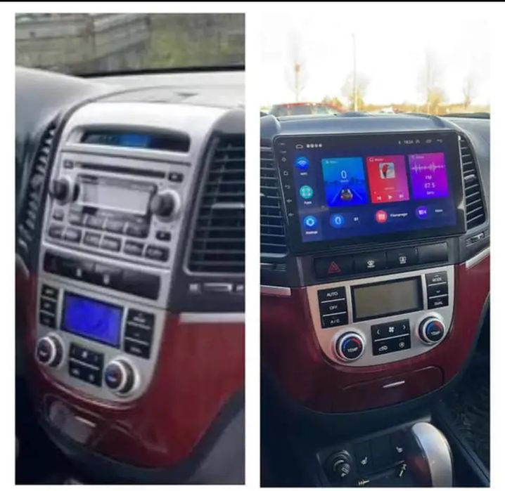Rádio Android 14 com GPS Hyundai santa fé 2 (Novo)