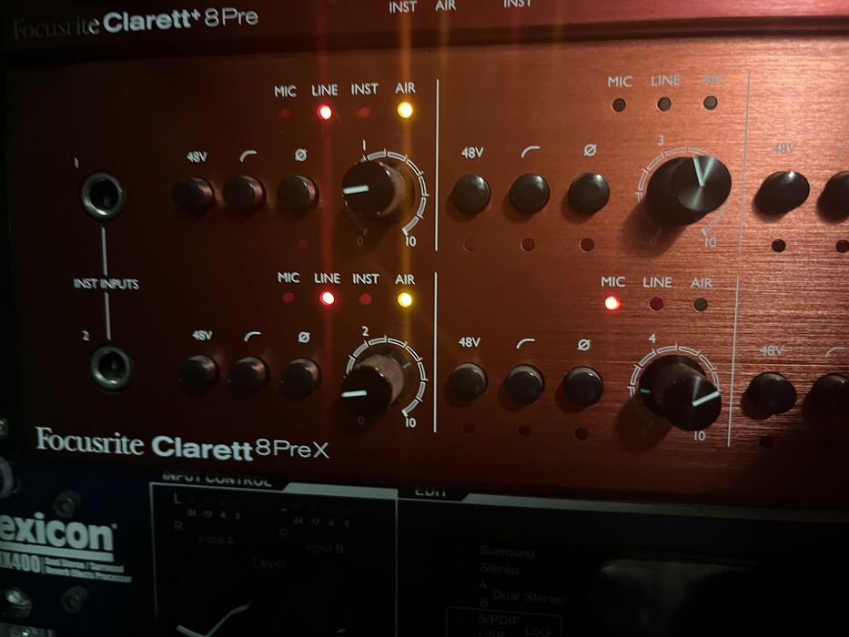Focusrite Clarett 8 Pre X Interface Audio Thunderbolt