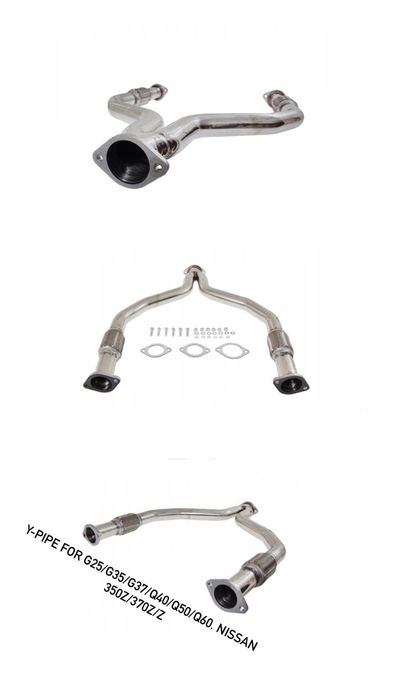 Тюнинг, выхлоп. Y-pipe Infiniti G25/G35/G37/Q40/Q50/Q60 Nissan 350Z/370Z/Z