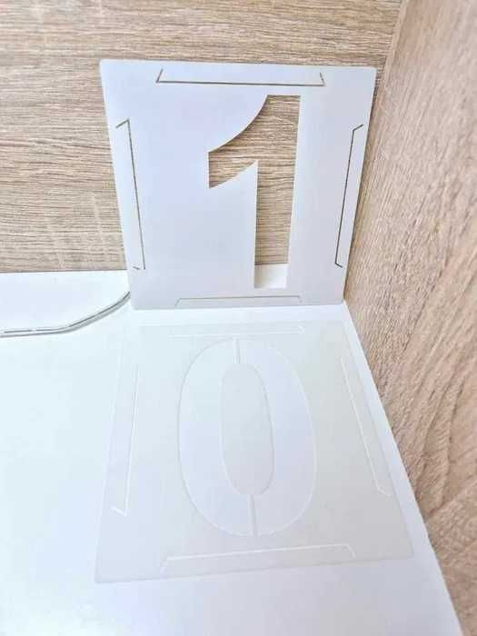 Szablony malarskie wielokrotnego użytku Litery Cyfry