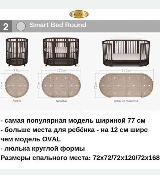 Дитяче ліжечко 8 в 1 Ingvart