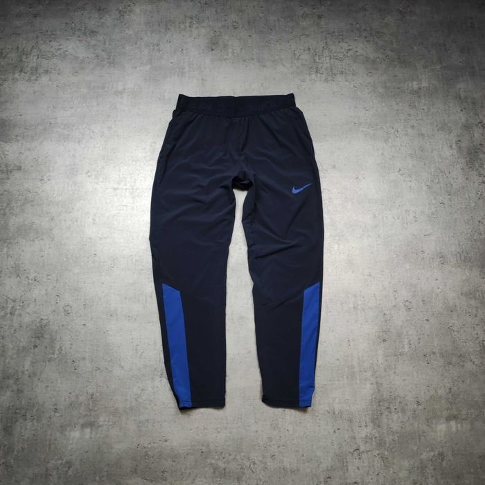 MĘSKIE Spodnie Joggery Dresy Sportowe Granat Nike PRO Combat Tech