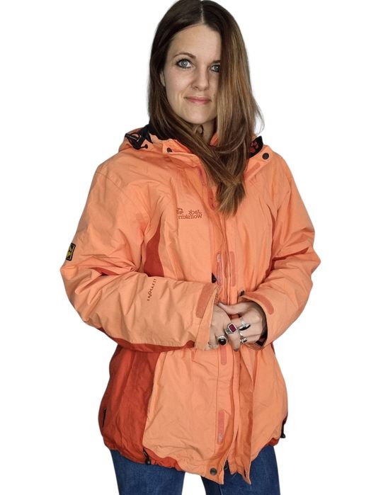 Pomarańczowa kurtka z polarem jack wolfskin rozmiar L/xl 40/42