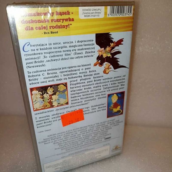 Kaseta Dzielna Pani Brisby VHS Unikat NOWA