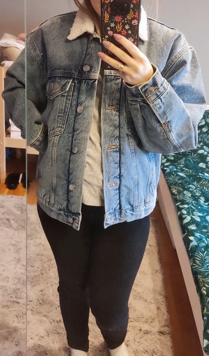 Kurtka jeansowa z kożuszkiem - r. S Pull&Bear