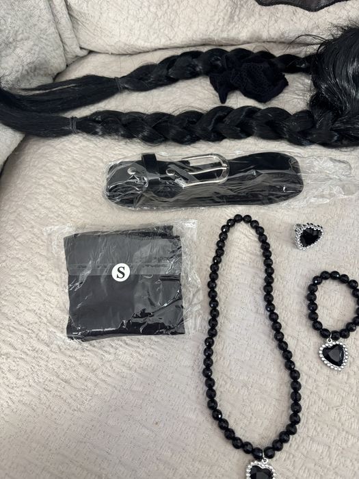 Disfarce Wednesday Addams menina 6-7 anos (120 cm)