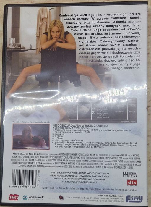 Sprzedam film na dvd Nagi instynkt 2 wersja nieucenzeruwana