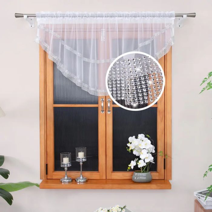 Gotowa firanka z cyrkoniami w EXTRA CENIE