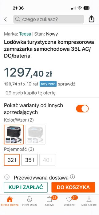 TSA6000 Lodówka kompresorowa tutystyczna TEESA 32 litry