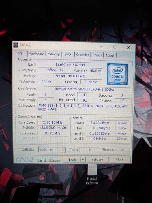 ASUS ROG GL703GM GTX1060 6 gb 16 RAM   1250gb SSD I7-8750H stan bd