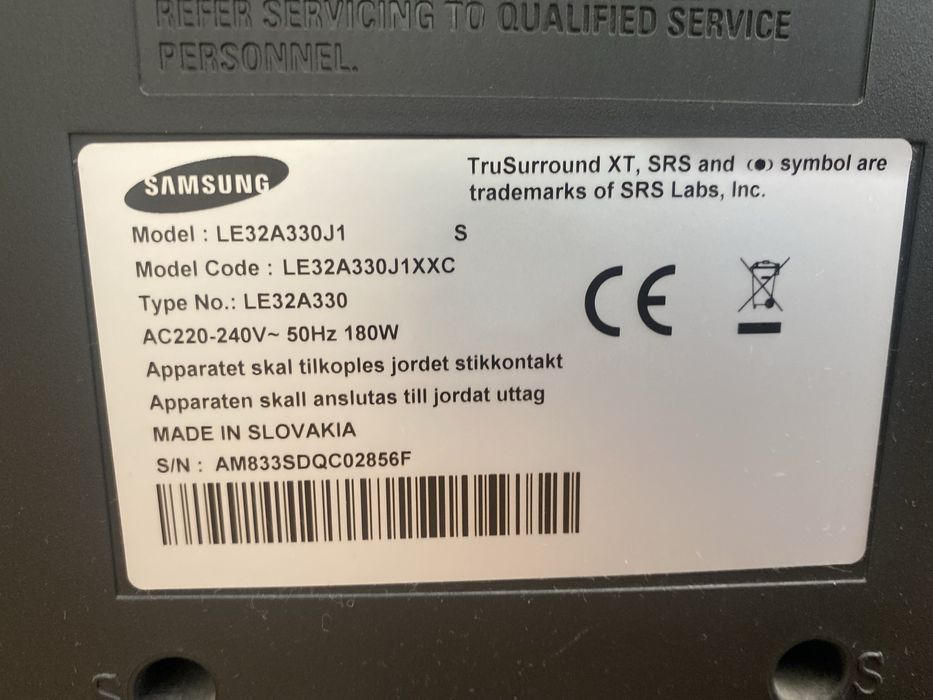 Telewizor Samsung 32 cale (brak pilota)