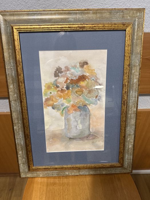 Obraz akwarela zlota rama