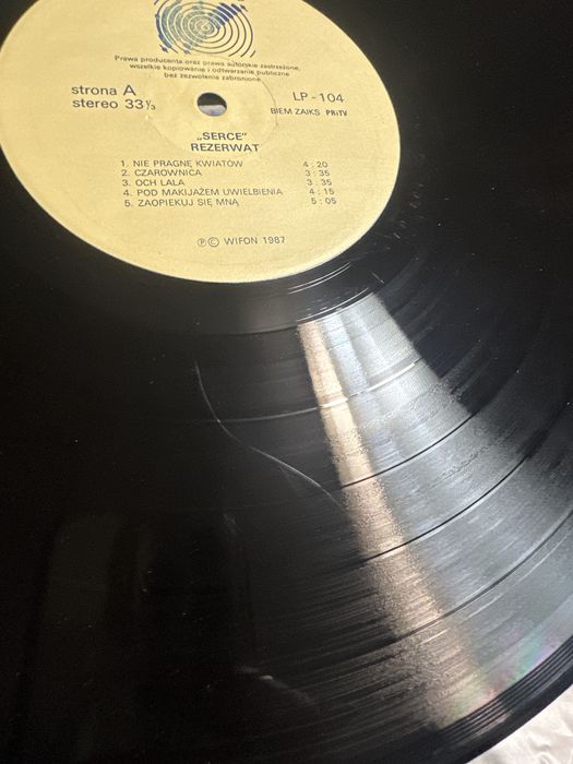 Rezerwat - Serce 1987 wifon winyl