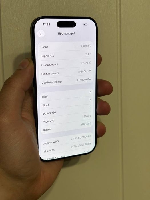 Iphone 17 , 256 gb , neverlock , 100% акб , Айфон 17 , 256 гб , невер