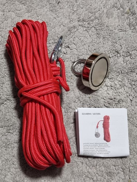 Zestaw magnes neodymowy z linką 20m