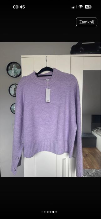 Nowy liliowy pastelowy sweter Reserved rozmiar l