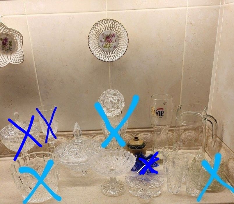 Хрусталь,вазочки,стекло.