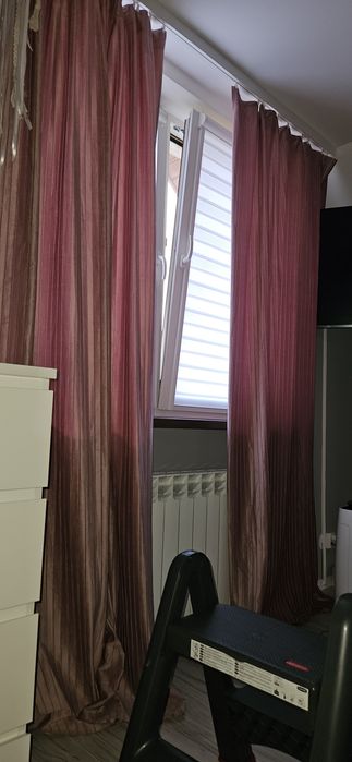 Dwie zasłony welurowe pudrowy róż