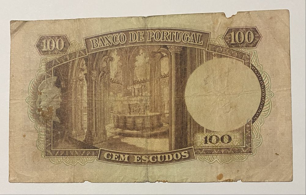 Nota  1288 - PEDRO NUNES 100 Escudos Ch.6 - 1957