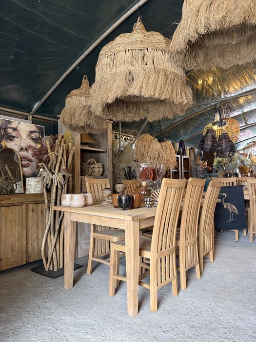 stół TEAK lite drewno drewniany Farmhouse 200x95cm