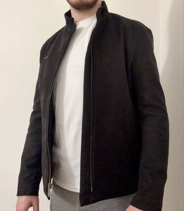 Чоловіча замшева куртка/бомбер