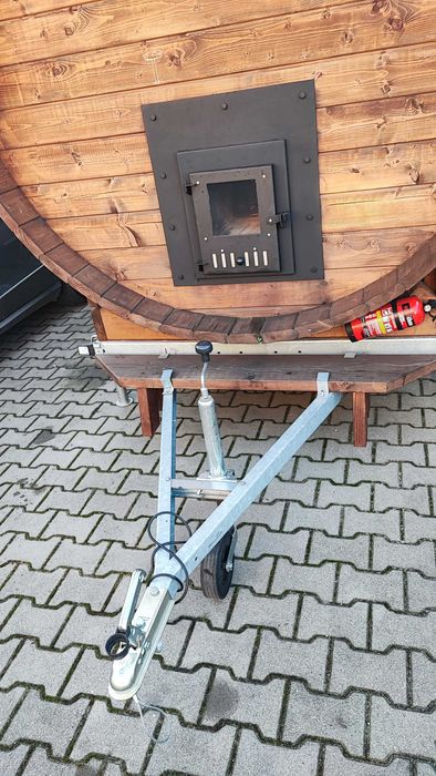 Sauna Mobilna na przyczepie 300cm 3m 340cm dwuosiowa opalana drewnem