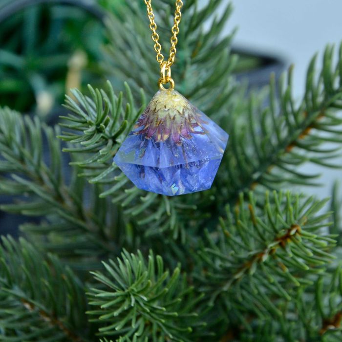 Naszyjnik diament z chabrem