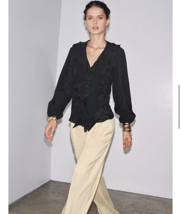 чорна Блуза зара Zara М-Л