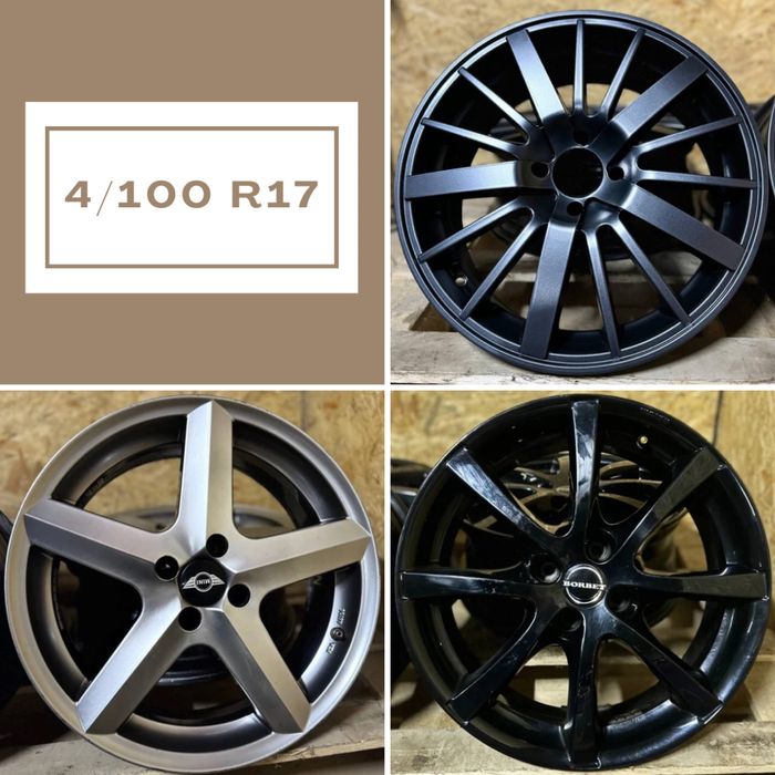 ДИСКИ  R17 4/100 склад  Chery Chevrolet Dacia Daewoo Geely Hyundai Renault легкосплавні титанові