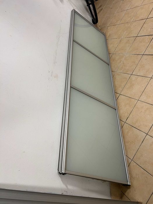 Drzwi do szafy przesuwnej aluminium + szkło