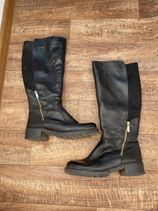 Сапоги зима шкіряні