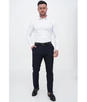Гарні якісні брюки slim fit w33 l32 темно-синій колір