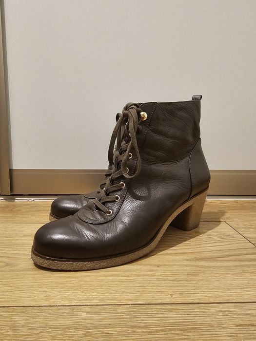 Botki skórzane (naturalna) 42 Flip Flop ( jak łyżwy)