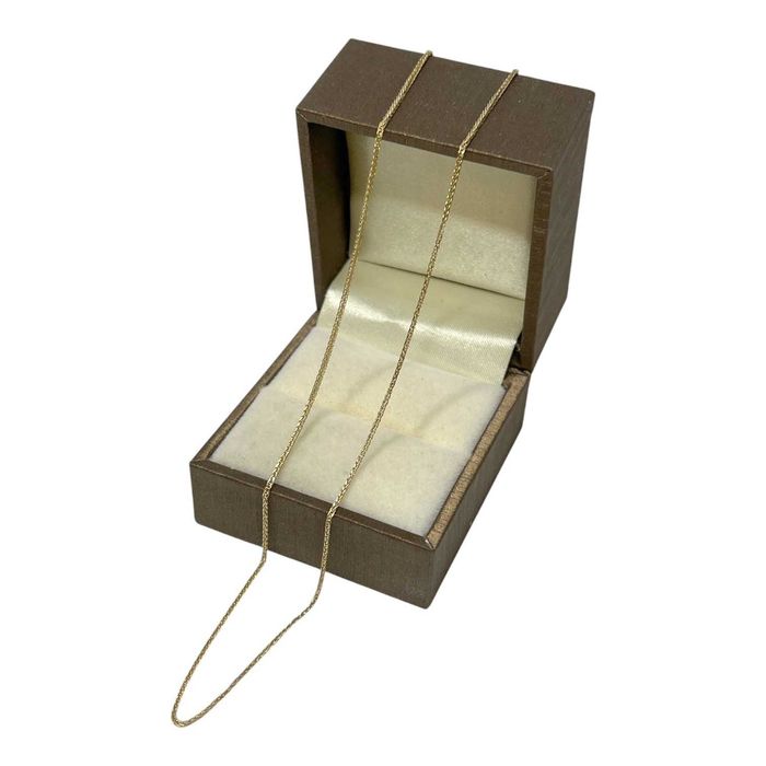 Delikatny złoty łańcuszek lisi ogon, 1,44g, pr. 585, 42 cm