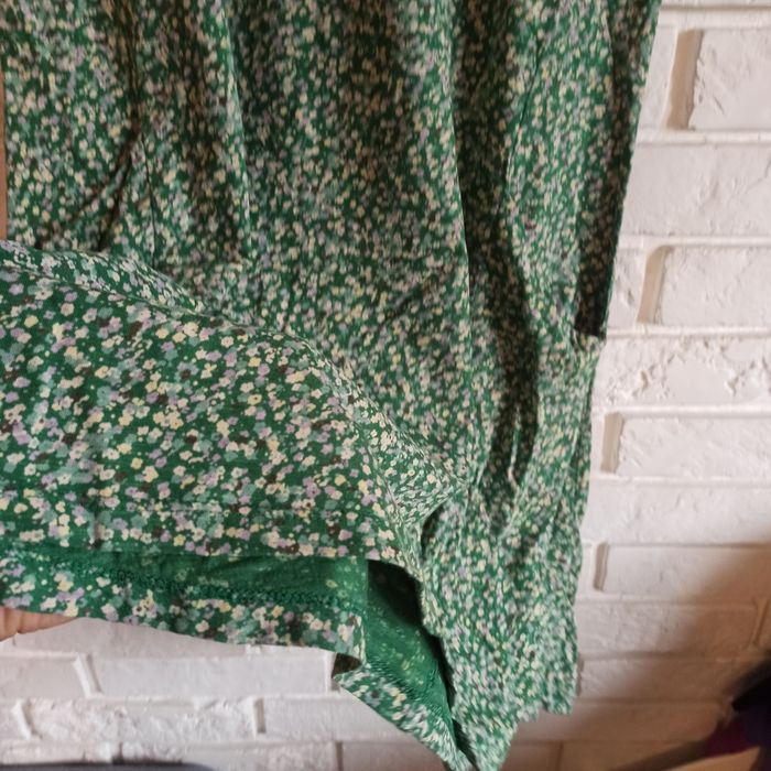 FAT Face 38 modal bawełna sukienka zielona łączka kwiatuszki