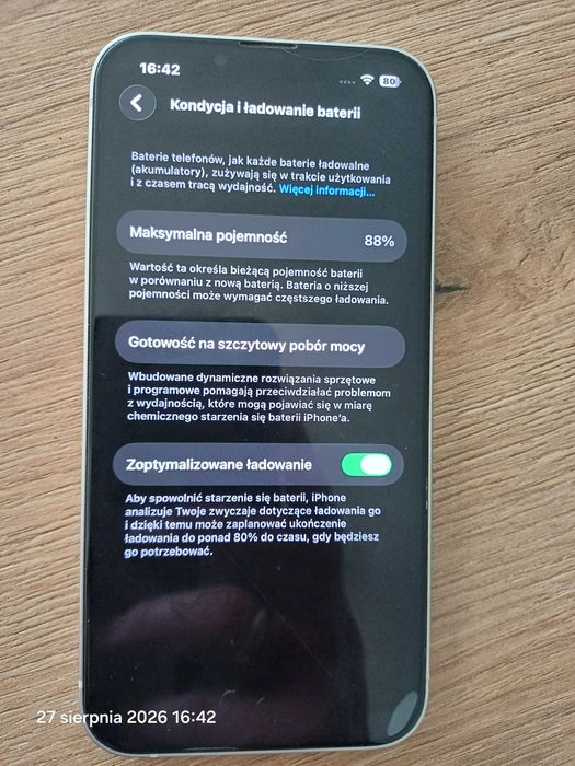 iPhone 13 128GB Biały (Starlight) | BDB Stan | Bateria 88% | Od osoby prywatnej