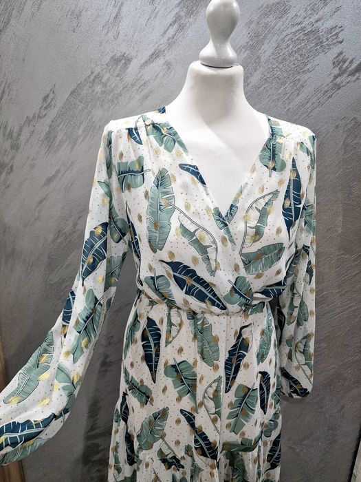 Sukienka maxi S M midi nowa kopertowa