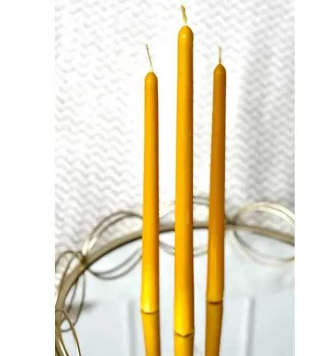 Świeca z wosku pszczelego DUŻA naturalna ŚWIECE - 25cm