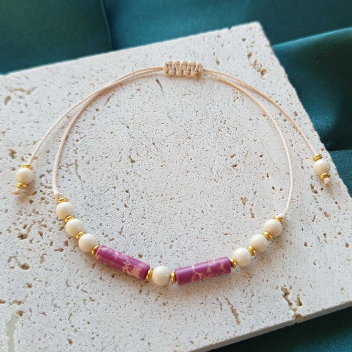 "Rosa" - bransoletka z naturalnymi kamieniami - handmade
