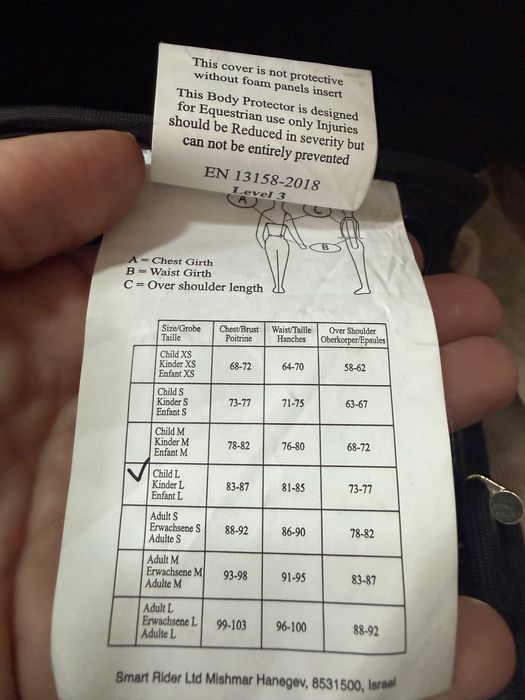 Kamizelka jeździecka dzieciecy rozm. L stan bdb