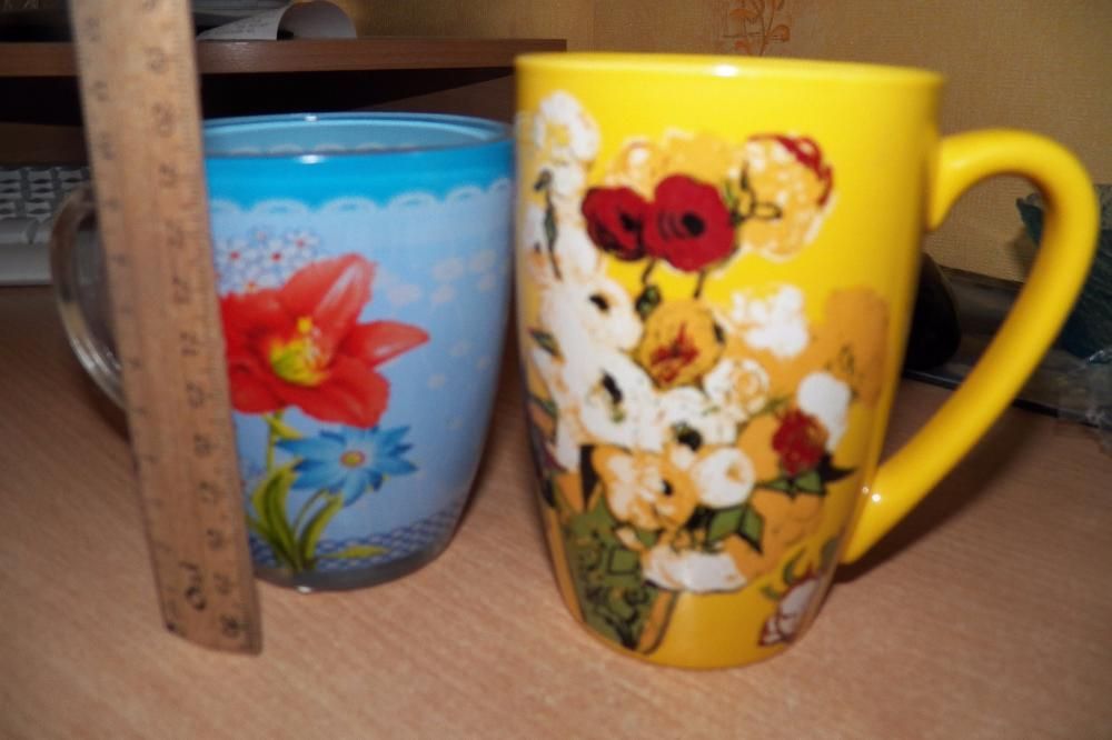 Чашка красивейшая кружка стеклянная Липтон