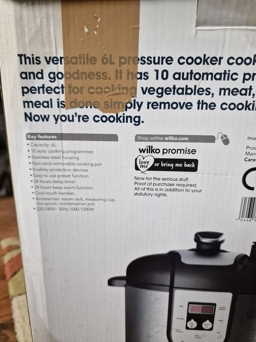 NOWY Szybkowar elektryczny Multicooker Wilko 6L 1000-1200W
