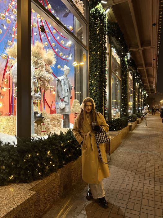 Довге пальто ZARA з вовни