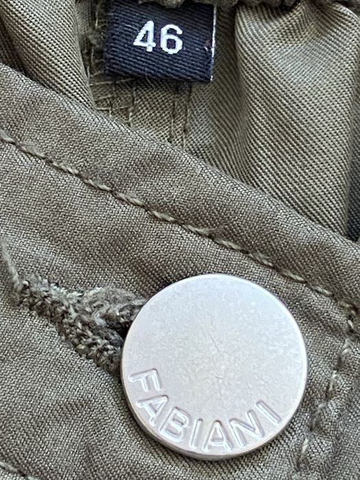 Fabiani 46 3XL ciemno zielone khaki damskie spodenki spodnie capri Vintage