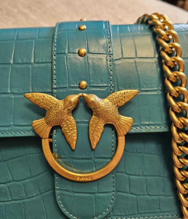 Pinko Love Bag torebka niebieska błękitna