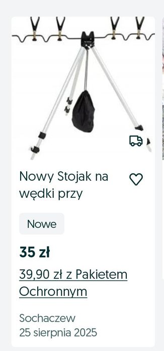 Stojak na wędki nowy