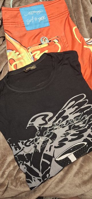 Calções +t-shirt Ed Hardy