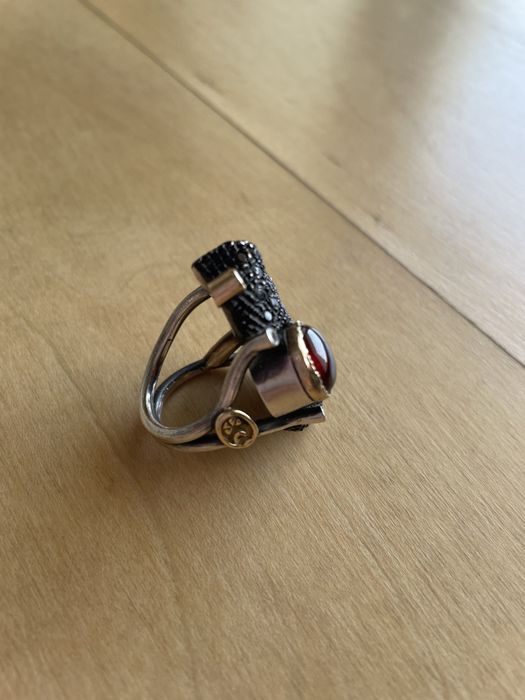 Anel de prata e ouro